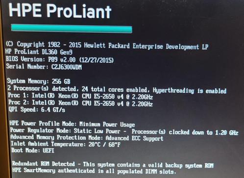 HP Proliant DL360 Gen9