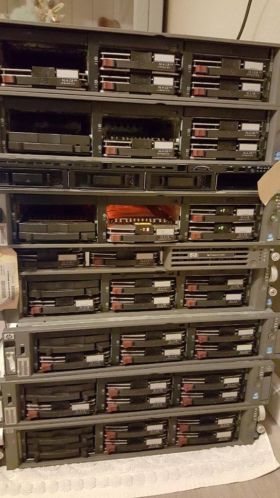 hp proliant servers DL360 DL380 G3 G4 (8 stuks)