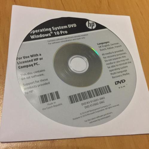 HP Windows 10 Pro DVD