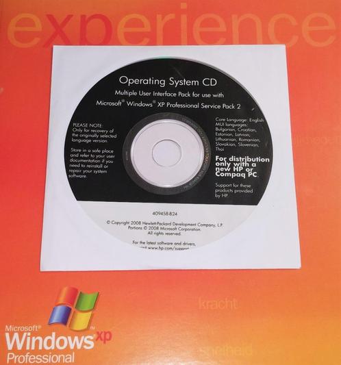 HP Windows XP Pro Professional 2002 SP2 2008 CD-rom English