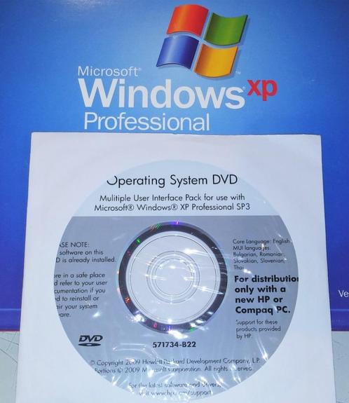 HP Windows XP Pro Professional 2002 SP3 2009 DVD-rom English