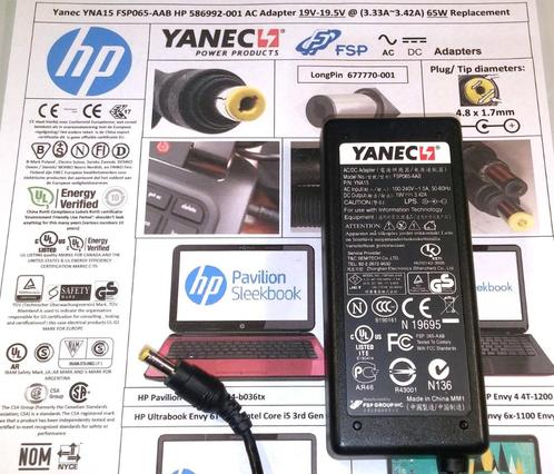 HP YANEC FSP065-AAB 19V 3.42A 65W 19.5V Adapter 677770-001