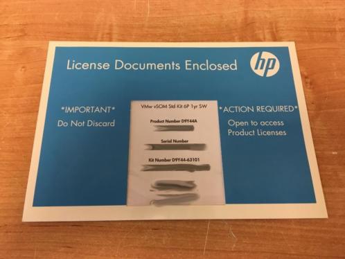 HPE VMware vSphere Operations Management Std Kit 6p1y D9Y44A