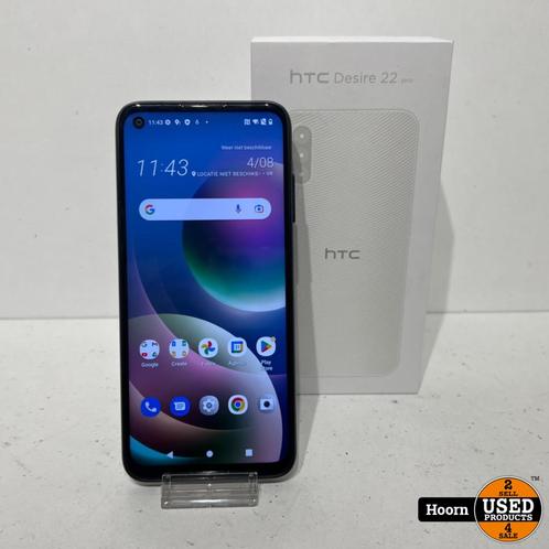 HTC Desire 22 Pro 128GB Flowing Black Compleet in Doos