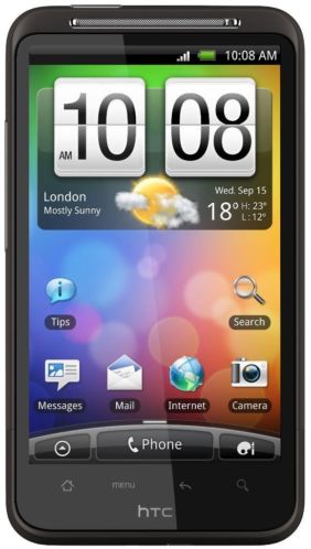 HTC Desire HD A9191 met Telefoon hoes en extra batterij0,