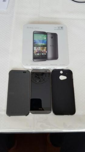 HTC m8 - 64gb - dot view cover - silicon cover