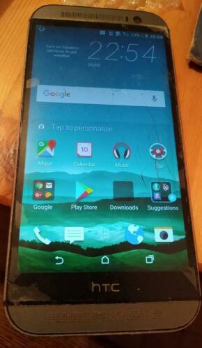HTC m8 gebarsten scherm met folie defect