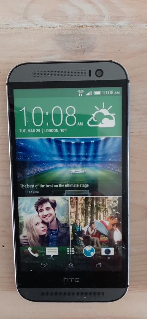 HTC mobiele telefoon met design hoesje turquoise