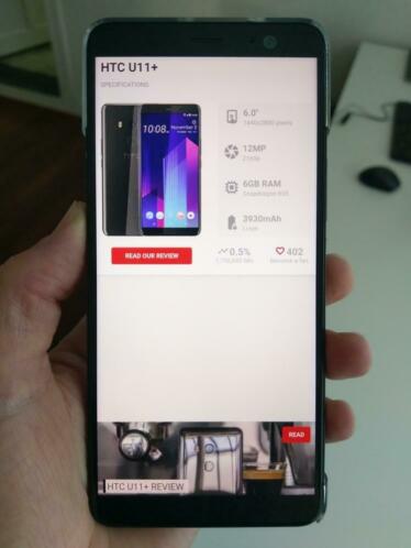 HTC U11 6GB RAM 128GB Opslag, Krasvrij scherm