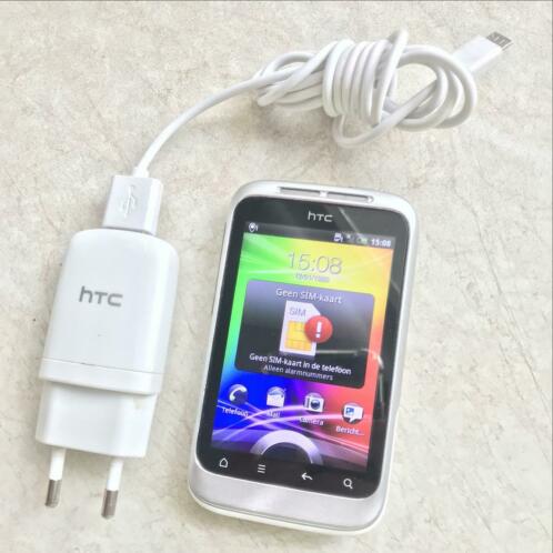 HTC Wildfire S compact en stylish incl lader en microSD