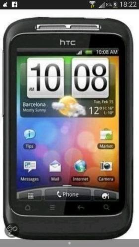 Htc wildfire s telefoon met oplader en dopjes