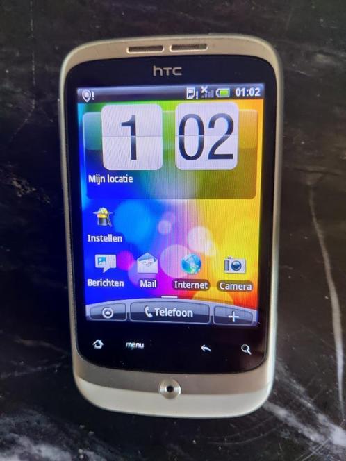 HTC Wildfire, smartphone, oplader, simlockvrij