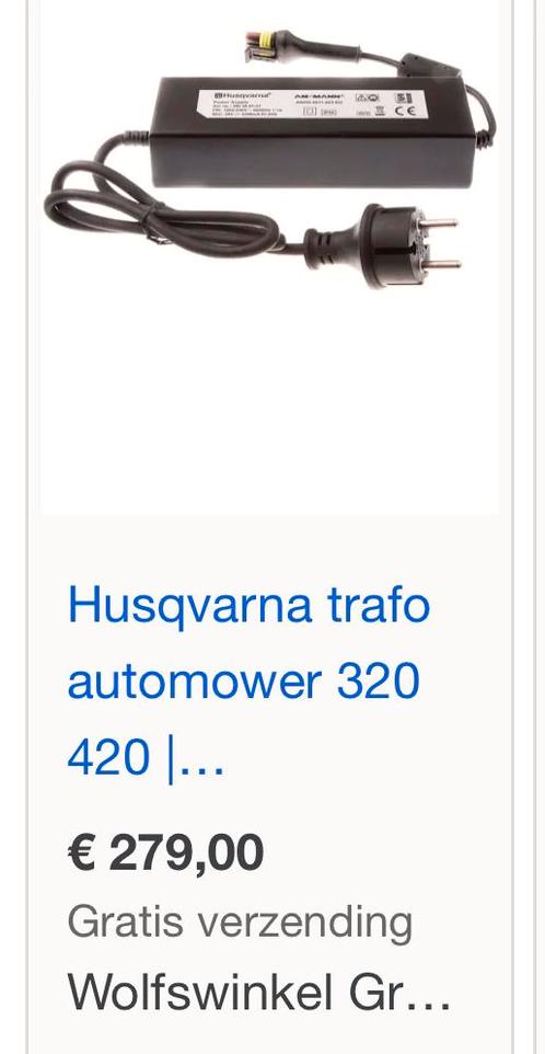 HUSQVARNA TRAFO AUTOMOWER 320 420 voor laadstation