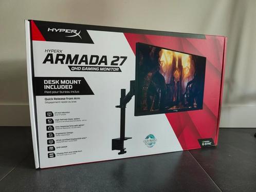 HyperX Armada 27 inch 165 hertz monitor  bureausteun klem