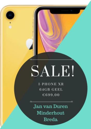 I-Phone XR 64GB NU  699,00 Nieuw geseald