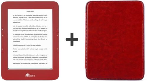 ICARUS Illumina (rood E653RD) e-reader bundel met rode hoes
