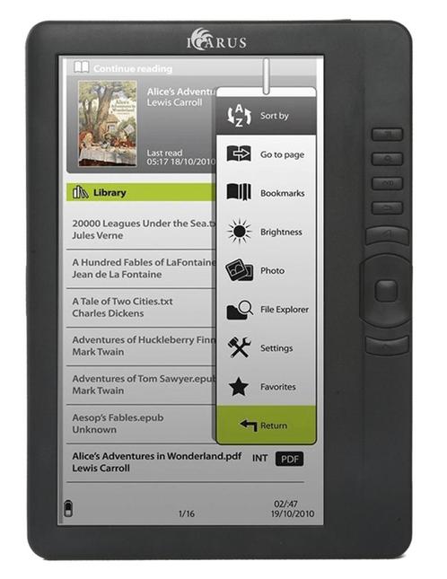 Icarus Omnia G2 E-Reader met oplaadkabel