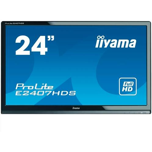 iiyama E2407HDS - 24 inch - 1920x1080 - DVI - VGA - Zwart -