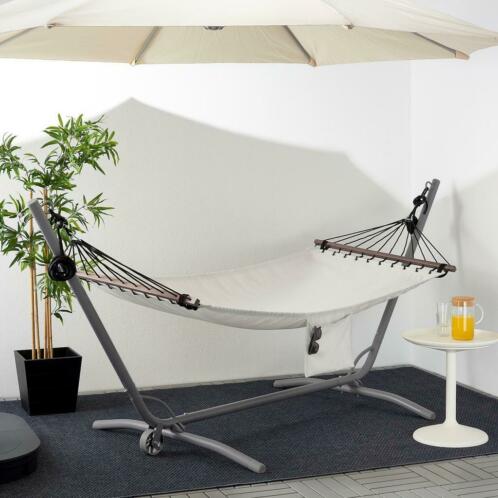 IKEA - GR  FREDN Hangmat met standaard grijsbeige