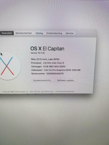 Imac 2015 1TB 8Gb Os El Capitan