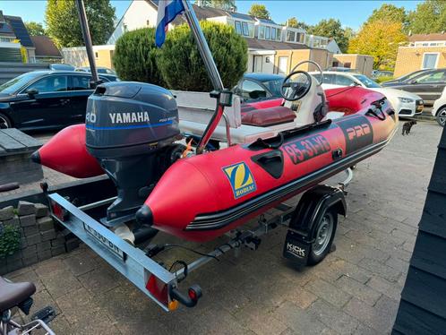 In prijs verlaagd Zodiac Pro 420, 40pk 4-tact en trailer