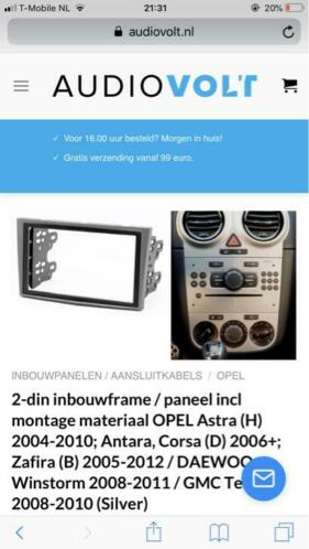 Inbouwframe incl montage materiaal ( opel,daewoo )