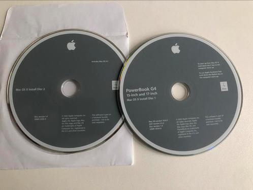 Installatie disk 1 en 2 PowerBook G4