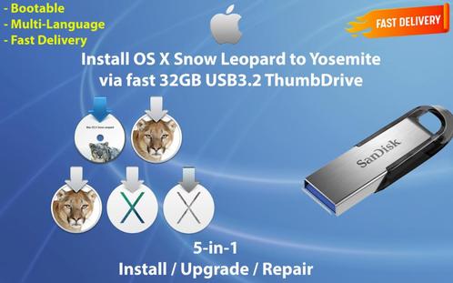 Installeer Mac OS X 10.6.3-10.10.5 via 32GB USB-Stick OSX