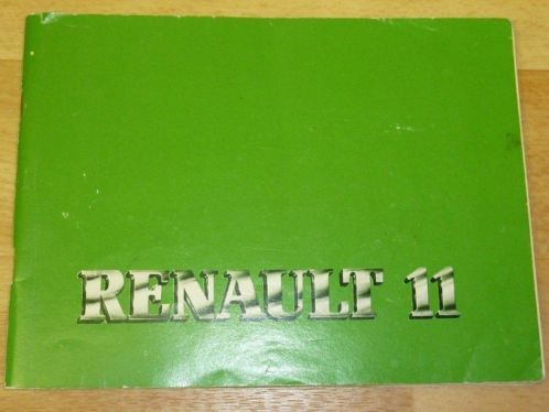 Instructieboekje Renault 11