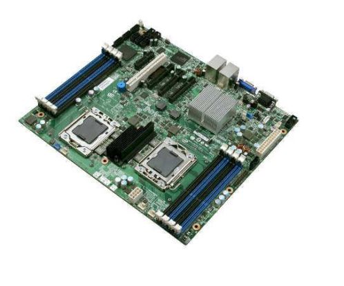 Intel servermoederbord met geheugen en CPU