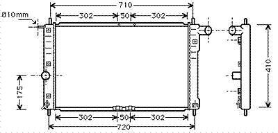 International Radiators RADIATOR BENZINE 99 1.6  2.0 MT