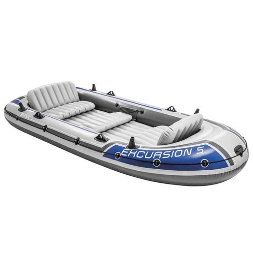 Intex Excursion 5 Opblaasboot -Inclusief Elektrische Vaarset