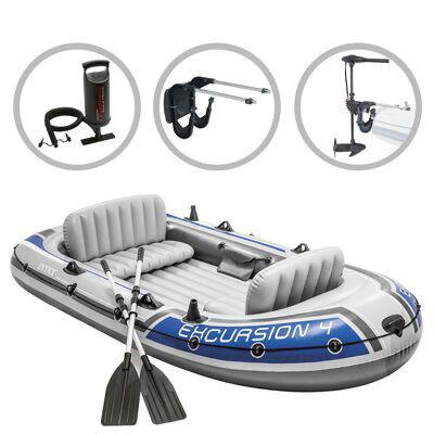 Intex Excursion Inflatable boat  electric motor  battery