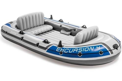 Intex excursion opblaasboot met elektrische  buitenboordmoto