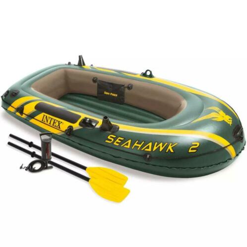 Intex Seahawk 2 Opblaasboot met roeispanen en pomp 68347NP