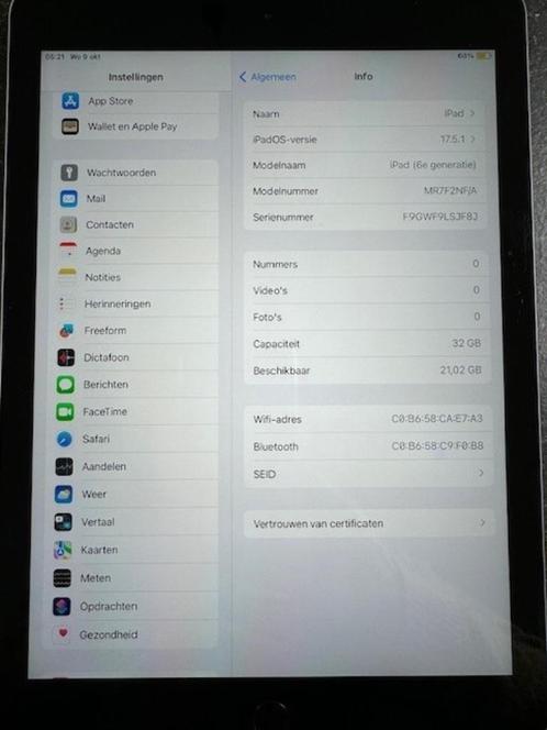 iPad 6e generatie 32gb juni 2018