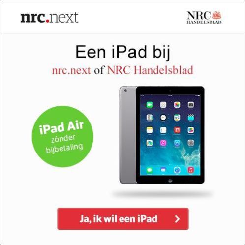 iPad Air cadeau bij NRC of nrc.next (v.a.  25,99 p.m.)
