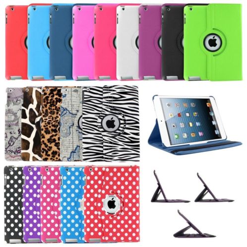 Ipad air smart case hoes map leer 360 cover - 40 soorten