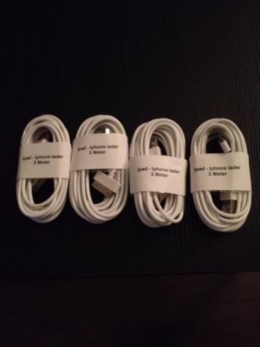 Ipad - IPhone laad kabels 3 meter 