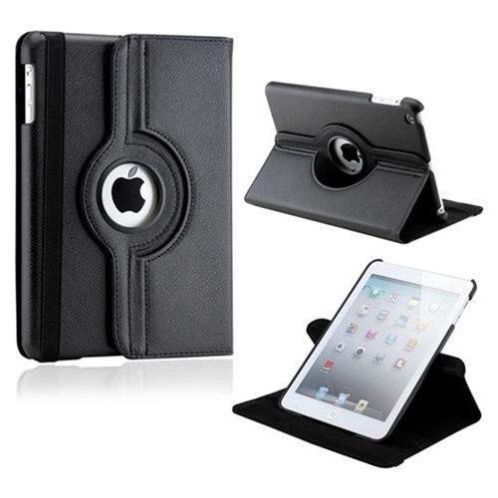 Ipad mini 1 2 cover 360 graden leer hoes hoesje zwart wit