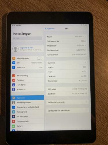 Ipad mini 2 64gb  hoesje en lader