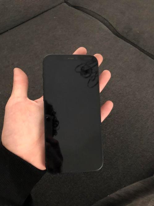 Iphone 12 zwart krasvrij 64gb  snellader