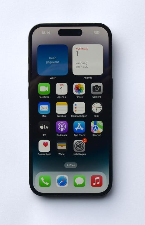 iPhone 14 Pro 256GB Zwart, perfecte staat, garantie