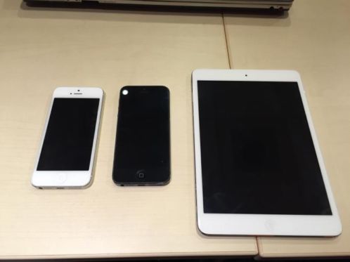 Iphone 32gb wit, iphone 16gb zwart en ipad mini 16gb  3G