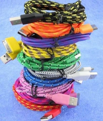 iPhone 3GS 4 4S 5 5S 5C 6 6 iPad iPod Kabel Oplader Lader