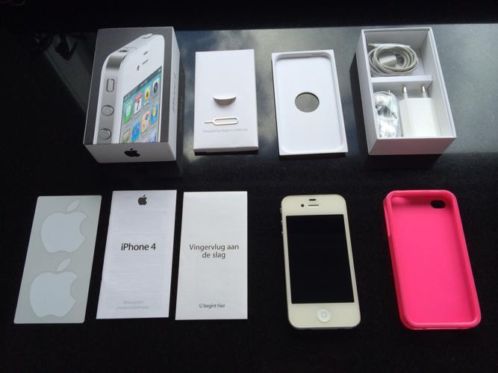 iPhone 4 16gb Wit Compleet in doos met beschermhoes