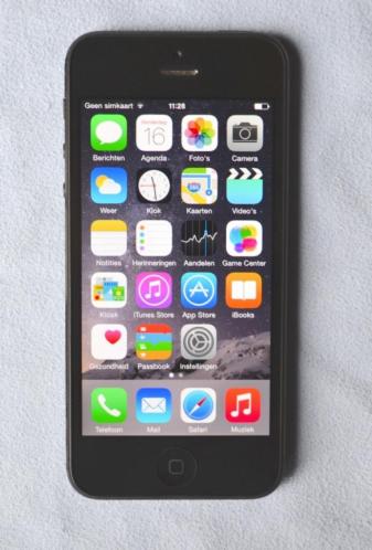 iPhone 5 16gb zwart, perfecte staat, garantie, bon
