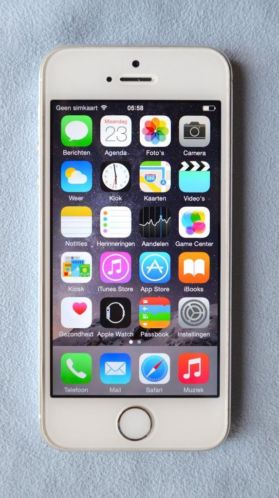 iPhone 5S 16 gb wit, perfecte staat, 1 jaar garantie, bon