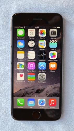 iPhone 6 128 GB grijs, nieuwstaat, 2 jaar garantie, bon