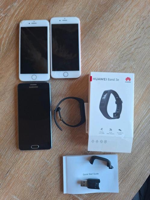 Iphone 8, 6s, samsung a3 2016 en huawei band 3e defect